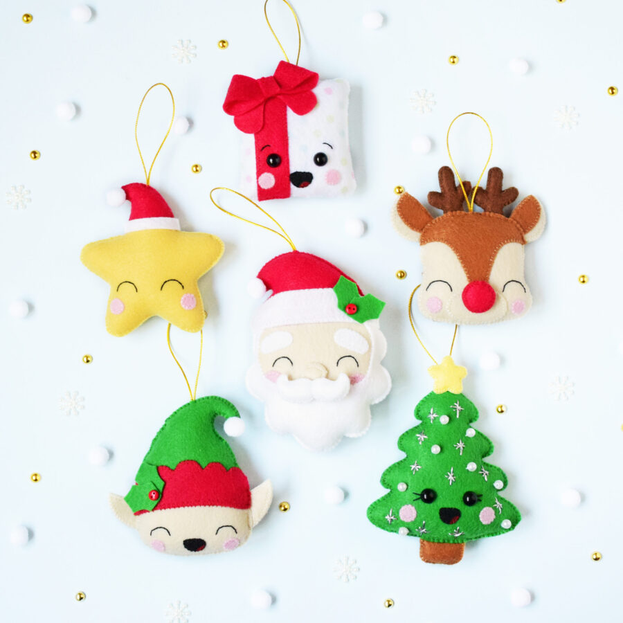 Navidad en fieltro- Adornos